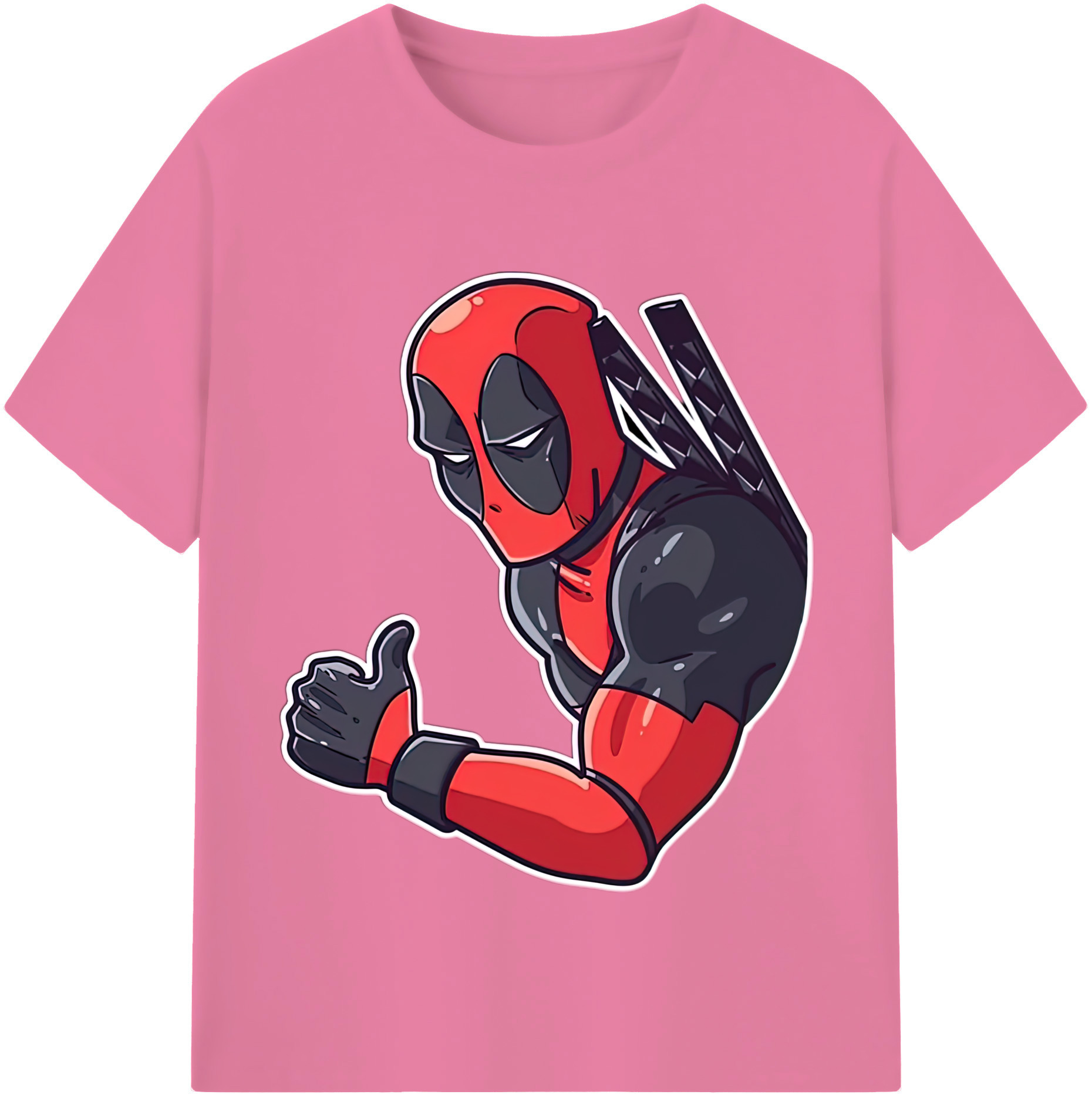 （画像用） Deadpool デッドプール 綿100％半袖Tシャツ（フロントプリント）